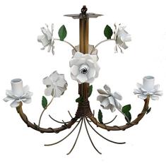 Lustre de Ferro Preço de Fabricante com Flores Artesanais Cozinha