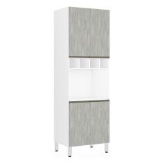 Paneleiro Perola 70 cm com Nicho Microondas 4 Portas mais 1 Nicho Luciane