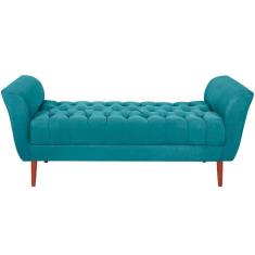 Recamier Grecia 150cm Suede Azul Mpassos Azul