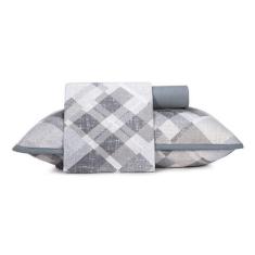 Jogo de Cama Solteiro 3 Peças Altenburg Malha Fio Penteado 100% Algodão - Spot Grid