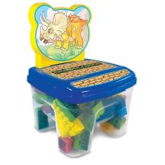 Cadeira Blocos Grande Brinquedo Infantil Montar - Dinossauro