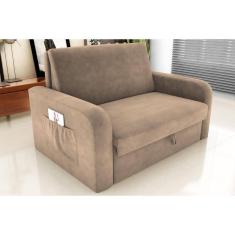 Sofá Cama Daiane Suede Bege B251 – Matrix