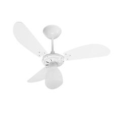 Venti-Delta Ventilador de Teto New Cristal Light 3 Pás Injetadas 127 V C3V., 383123, 130 W, Branco