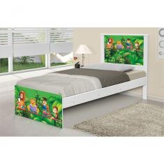 Cama Solteiro Safari Com Colchão