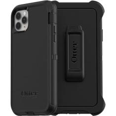 OtterBox Capa para iPhone 11 Pro Max Defender Series - preta, robusta e durável, com proteção de porta, inclui clipe de suporte para coldre
