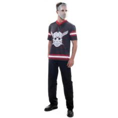 Fantasia Jason Masculino Camiseta Adulto com Máscara - Halloween - Div