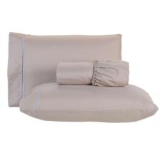 Jogo De Lençol Cama Queen 3 Peças 400 Fios C Elástico - Cores Lisas - 