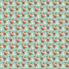 Papel Parede Verde Claro Cupcake Festa Autocolante Cozinha