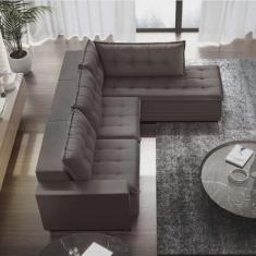 Sofá Retrátil 3 Lugares com Chaise 256cm Presidente Estofart