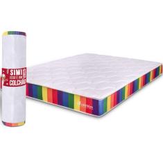 Colchão Casal D33 Firme a Vácuo Ortopédico Rainbow 138x188cm bf Colchões