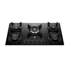 Cooktop 5 Bocas A Gás Electrolux Mesa Vidro Experience ChamaPrecisa E Multi Chama KE5GC Bivolt