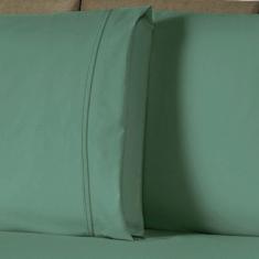 Jogo De Cama Lençol Casal Conforto Percal 300 Fios 3 Peças - Verde