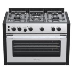 Fogão 5 Bocas Venax Gaudi Platinum Inox SE 220V GLP