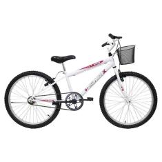 Bicicleta Aro 24 Feminina Mono Sem Marcha Com Cesta Saidx-Feminino