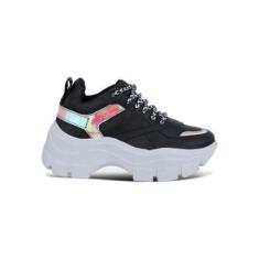 Tênis Feminino Sneaker Colorido Solado Plataforma Dia a Dia-Feminino