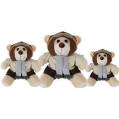 Trio De Ursinhos Para Nicho Pelúcias Menino Aviador Marinheiro Príncip