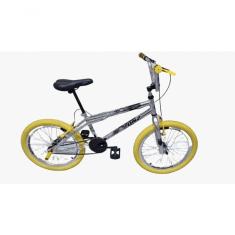 Bicicleta Aro 20 Dnz Cromada Pneu Amarelo