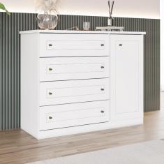 Cômoda Americana 4 Gavetas 1 Porta Henn