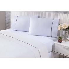 Jogo De Cama 100% Algodão Percal 150 Fios Solteiro Gran Moratta 3 Peça
