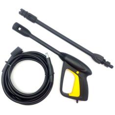 Kit Gatilho com Lança Tubeira Bico Leque e Mangueira Nylon 5M para Lav