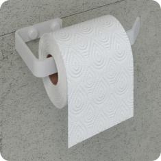 Suporte Porta Papel Higiênico De Parede Branco Plus - MetalCromo