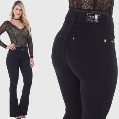 Calça Jeans HNO Jeans Flare Petit Preta, 38