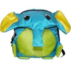 Mochila Infantil Escolar De Bichinho Elefante Animais Verde (AK003) - 