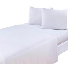 Jogo De Lençol Casal Padrão Liso 4Pçs C/ Elástico Várias Cores - Doce 