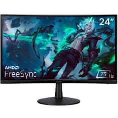 Monitor Gamer Curvo Acer Nitro 23.6 LED Full hd, 75 Hz, 1ms, hdmi e vga, FreeSync Premium, vesa - ED240Q