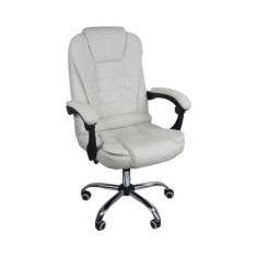 Cadeira De Escritório Presidente Reclinável Ergonômica Branco - Oficia