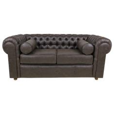 Sofá Chesterfield 02 Lugares 1.80 Cm Cor Marrom Corano 2800 Jr