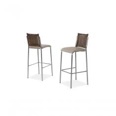 Banquetas 2Un Titanium Junco Cromado