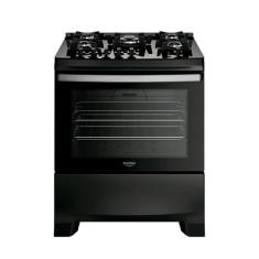 Fogão 5 Bocas Dako Supreme Black Glass Digital com Mesa de Vidro Preto Bivolt