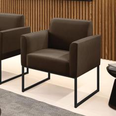 Poltrona Base Industrial Preto Marisa Suede D03 - D'Rossi - DRossi, Ma