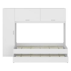 Bicama com Colchão Incluso e Guarda Roupa Multimóveis FG1909 Branca