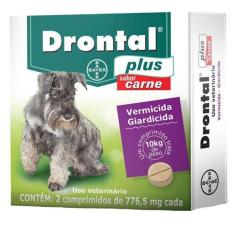 Vermífugo Drontal Bayer Plus Cães Cães 10Kg 2 Comprimidos