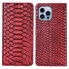 GSYH Capa carteira para iPhone 13 Pro Max/13 Pro/13/13 Mini, capa protetora de couro legítimo flip slots de cartão TPU Shell Kickstand magnético Folio Capa, vermelha, 13pro 15,1 cm