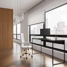 mesa de escritório danny preta 150 cm