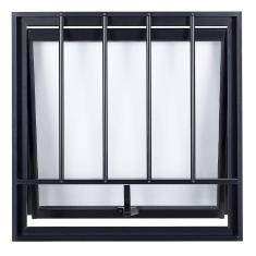 Janela Maxim-Ar 1 Secção Central Topsul Vidro Mini Boreal com Grade 50x50cm Esquadrisul