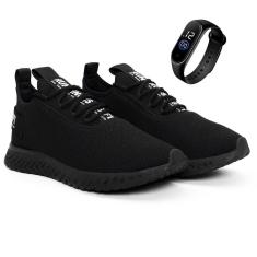 Kit Tênis para Academia Masculino Esportivo Caminhada Olimp BF Shoes + Relógio-Masculino