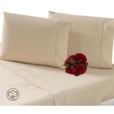 Kit lençol de cima para cama viúva com 2 fronhas 100% algodão 3 peças 