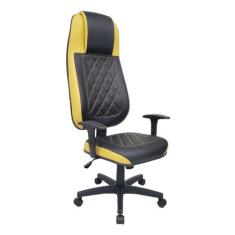 Cadeira Gamer para Home Office Linha Gamer Blenda Amarelo - Design Off