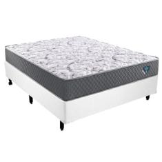 Cama Box Branco com Colchão Casal Ecoflex Adapto - 138x188
