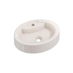 Cuba de Apoio Oval O43 Ônix 44X34cm Colorida - Compace, Bege