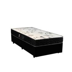 Cama Box Solteiro Colchão Espuma D33 Bambo Branco Ducci + Box Sintétic