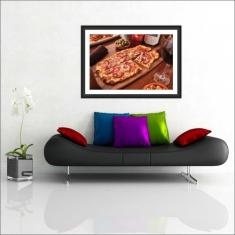 Quadro Decorativo Pizza Pizzaria Gourmet Restaurantes Decorações Com M