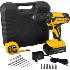 Parafusadeira furadeira bateria 12v pfv012 bivolt vonder