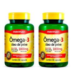 Kit 02 Ômega3 Óleo De Peixe 60 Capsulas 1000Mg Maxinutri