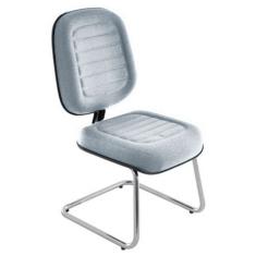 Cadeira Diretor para Escritório Cromada Linha Blenda Cinza