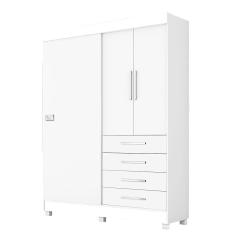 Modulo Ja Guarda-Roupa Bco Bco Rosa Branco Rosa